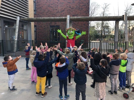 Sjors Sportief bezoekt alle basisscholen in Leusden, een feestje voor de kinderen!